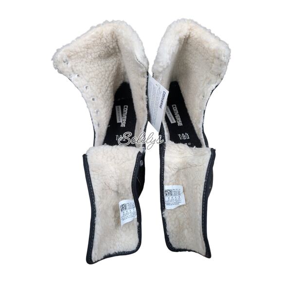 Converse 2014 CT Dainty Suede Shearling Trim XHI Extra High Black Sneaker 6 NWT - Picture 8 of 11